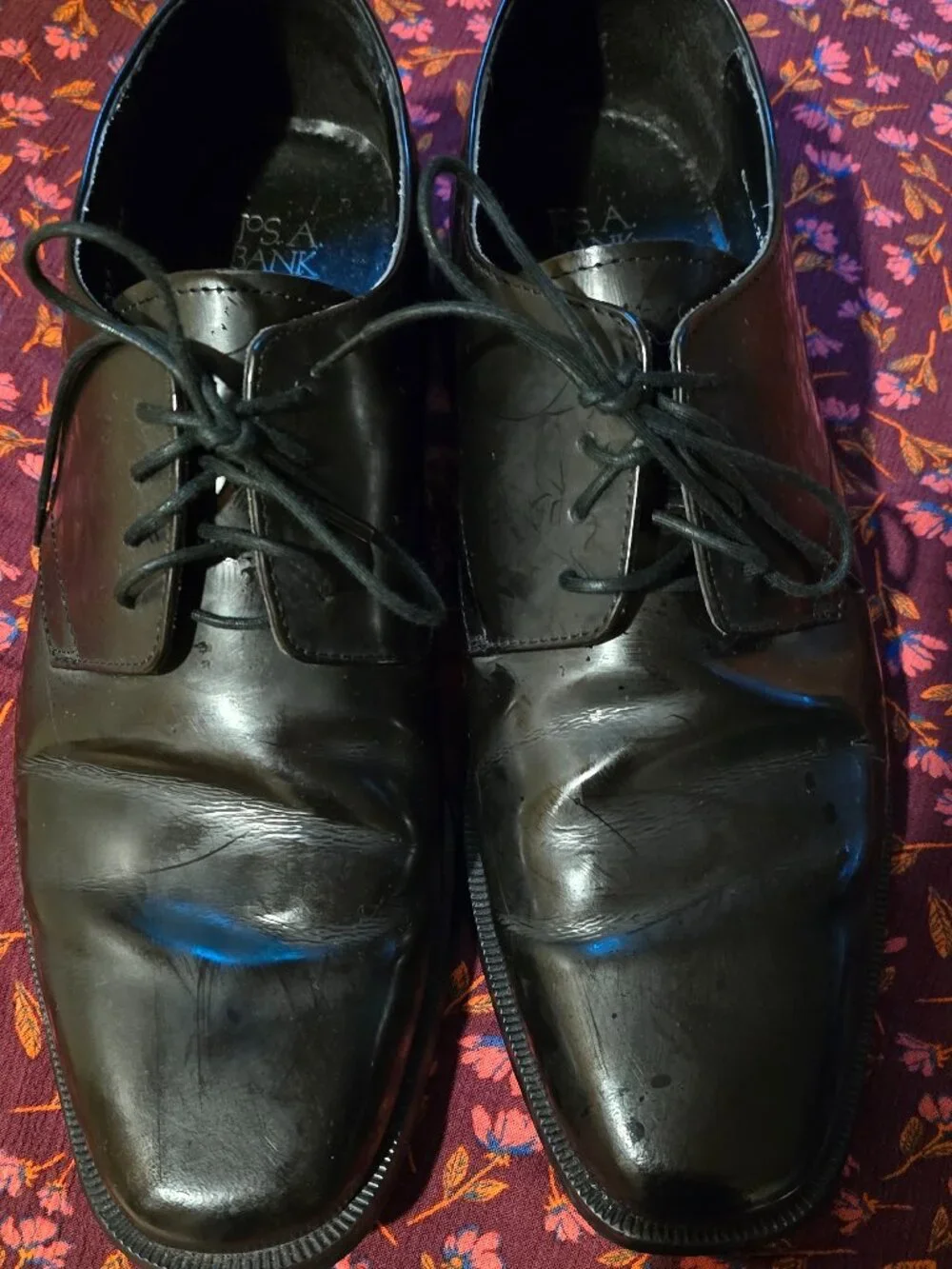 Jos. A. Bank Black Oxford Jazz Shoes 10 M Dress Formal
